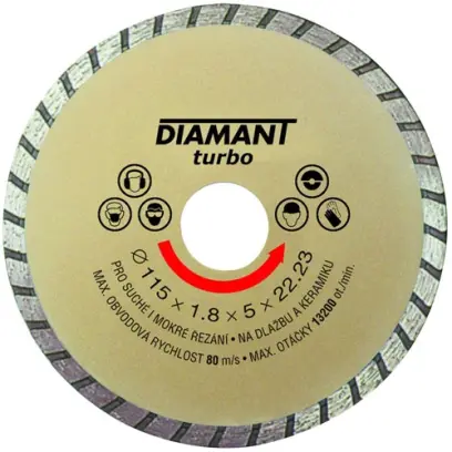 kotouč diamantový 115 DIAMANT TURBO