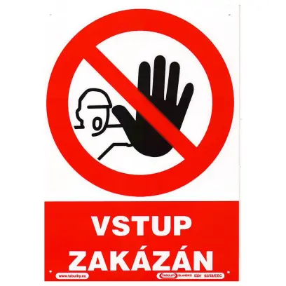 tabulka - VSTUP ZAKÁZÁN