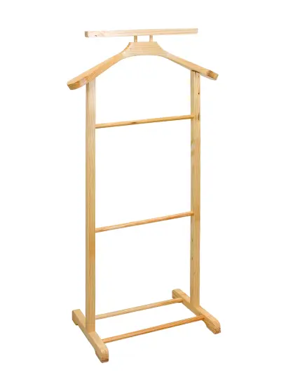 němý sluha dřevěný 99cm světlý