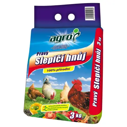 hnůj pravý slepičí 3kg AGRO