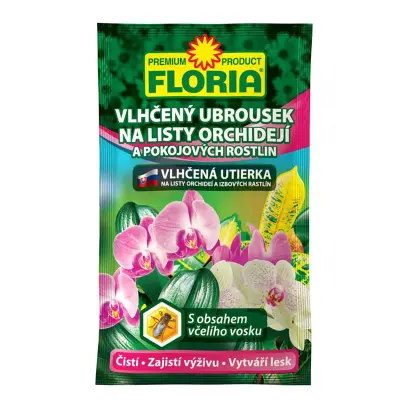 ubrousek vlhčený na listy orchidejí+pok.rostlin 6g FLORIA