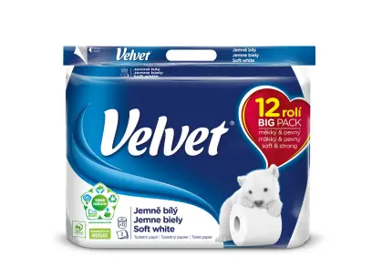 papír toaletní VELVET 3vrstvý BÍ (12ks)