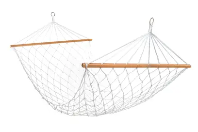 lehátko závěsné síťové 80x200cm BÍ dřevěné vzpěry