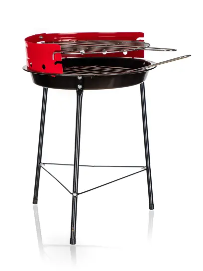 gril TRIPOD 32,5cm, výška 43cm, ocel.ohniště, zástěna, rošt Cr