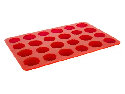 forma BÁBOVIČKY 32x22x1,5cm 24ks silikon CULINARIA RED
