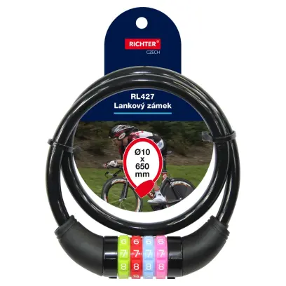 zámek lankový kódový ČER  RICHTER