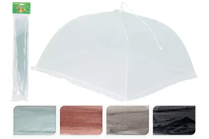 kryt na potraviny skládací 30cm silon+kov mix barev