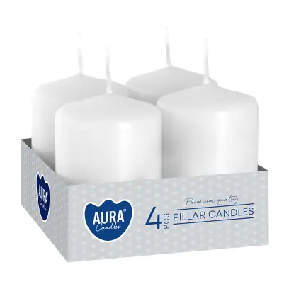 svíčka adventní 60x40mm BÍ (4ks)