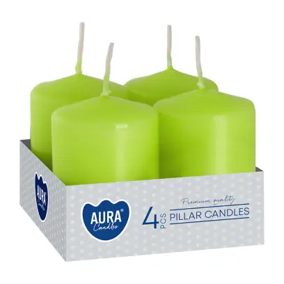 svíčka adventní 60x40mm OLIVOVÉ (4ks)