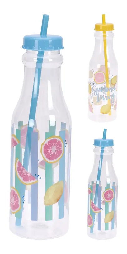 láhev na pití s brčkem 650ml PH mix motivů