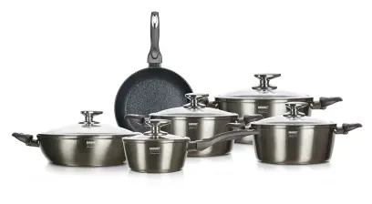 sada nádobí METALLIC PLATINUM 11díl. nepřiln. povrch