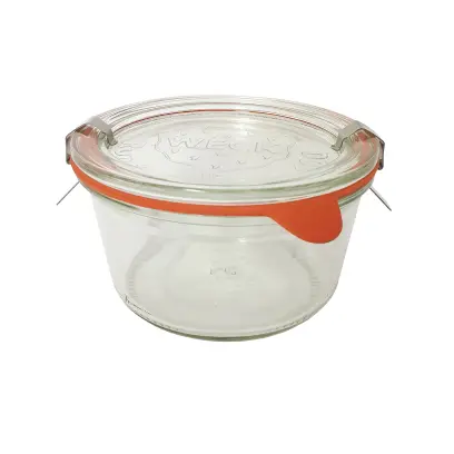 sklenice zavařovací 370ml WECK + víčko, těsnění, 2 spony
