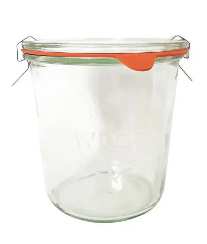 sklenice zavařovací 850ml WECK + víčko, těsnění, 2 spony