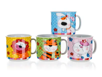 hrnek 210ml ANIMALS mix dekorů, keramický