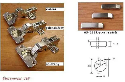 závěs nábytkový GS-C vložený   (10ks)