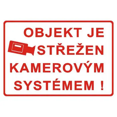 tabulka - OBJEKT STŘEŽEN KAMEROVÝM SYSTÉMEM