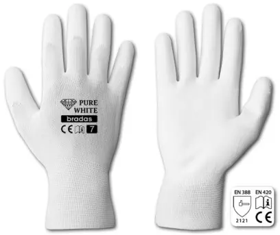 rukavice PURE WHITE PU  8