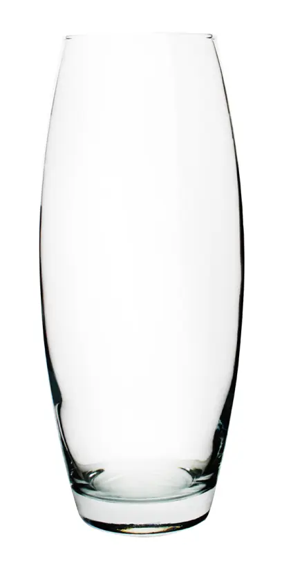 váza 26cm zaoblená FLORA skleněná, čirá