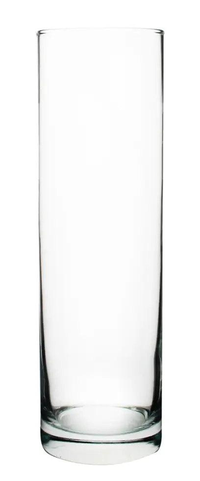 váza 26x8cm rovná FLORA skleněná, čirá
