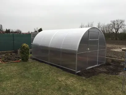 skleník zahr.GLORIA 4x2,58m oblouk, polykarbonát