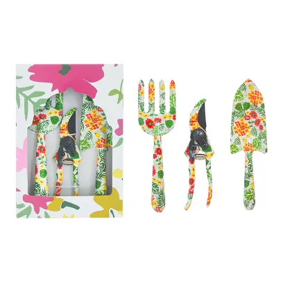 nářadí zahradní sada  3díl., dekor, železo, Al