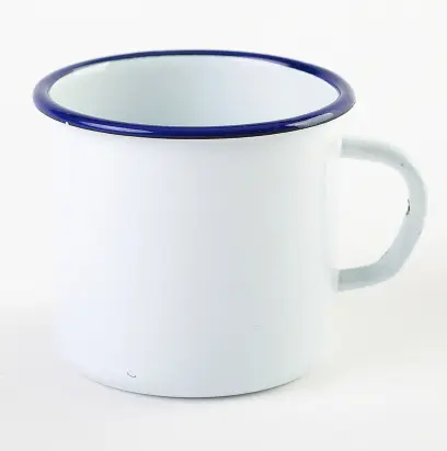 hrnek smalt pr.8cm 0,4l BÍ/MO lem