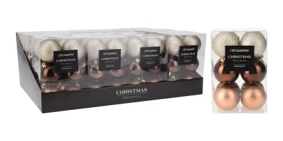 ozdoba vánoční KOULE pr.6cm HN/ZLA mix (12ks)