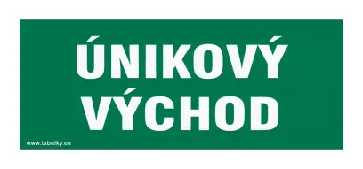 tabulka - ÚNIKOVÝ VÝCHOD, samolepicí