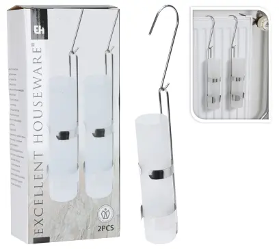 odpařovač na radiátor kulatý 325ml,  ..?cm sklo/nerez (2ks)