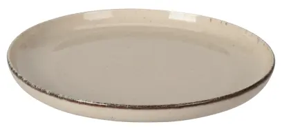 talíř dezertní 19x2,5cm porcelánový BÉŽ