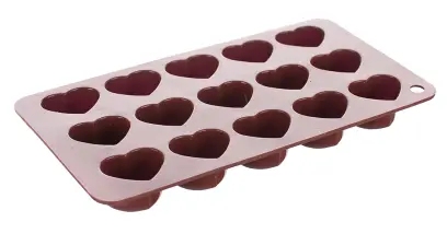 forma na čokoládu srdíčka 15ks 20,5x10,7x2cm silikon HN
