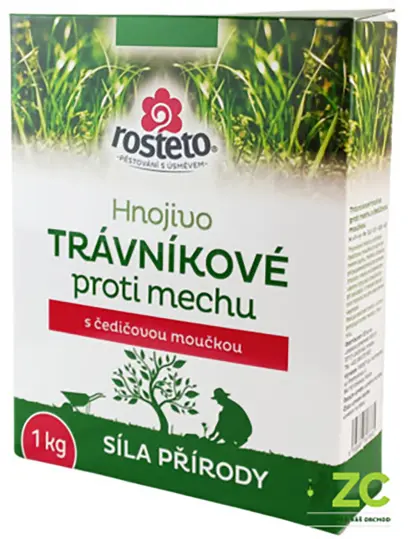 hnojivo Rosteto s čedičovou moučkou trávníkové proti mechu 1kg