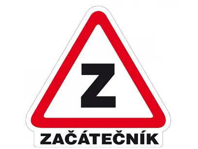 samolepka - ZAČÁTEČNÍK 160x155 mm