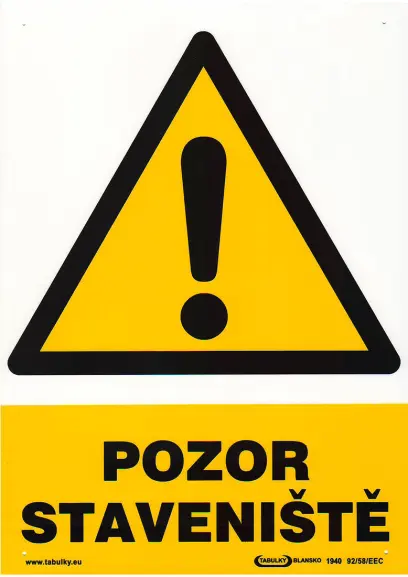 tabulka - POZOR STAVENIŠTĚ  A4