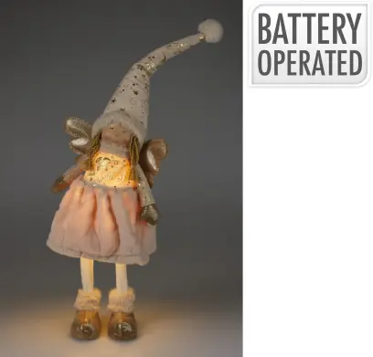 dekorace ANDĚLKA 69cm, LED, ZL/KRÉM