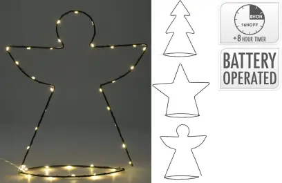 osvětlení FIGURKA 34cm, 40LED s časovačem, mix