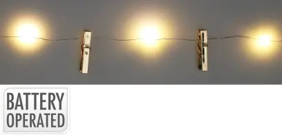 osvětlení vánoční 2m, 20LED S KLIPEM (10ks)