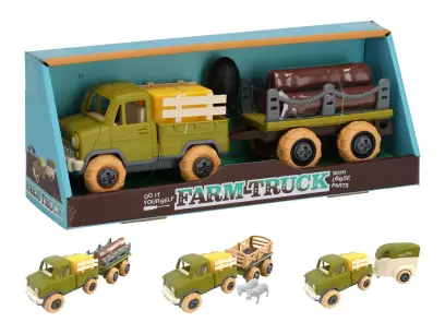 auto farmář NÁKLADNÍ S VLEKEM 26cm, mix 3 druhy PH