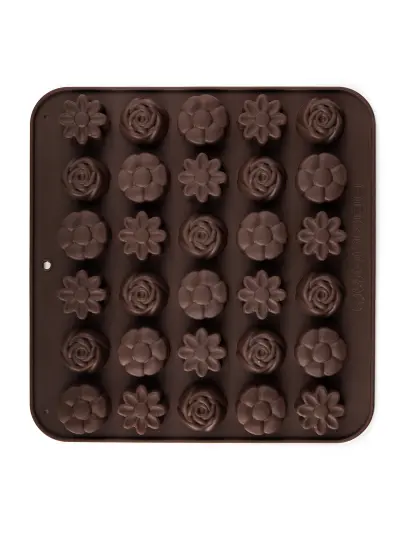 forma na čokoládu kytičky 30ks 21,4x20,6cm silikon ČRV CULINARIA