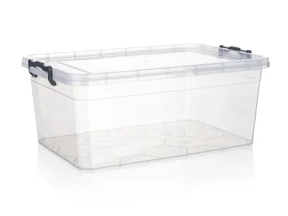 box úložný GEMA 20l, 49x32,5x19,5cm, víko, klip, PH ŠE/TRA