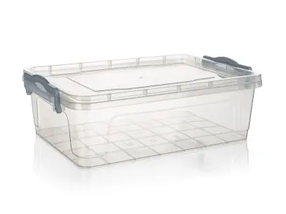 box úložný GEMA 7l, 37x25x12cm, víko, klip, PH ŠE/TRA