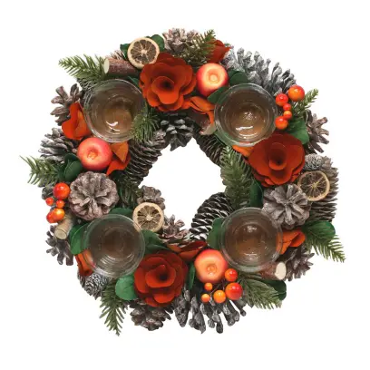 věnec Vánoční Staročeský 32cm ORANŽ