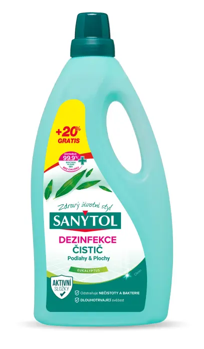 dezinfekce univerz.čistič podlahy a plochy EUKALYPTUS 1l+20% ZDARMA SANYTOL