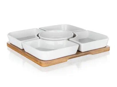 sada misek 24,5x24,5x4,5cm, bambus, BRILLANTE