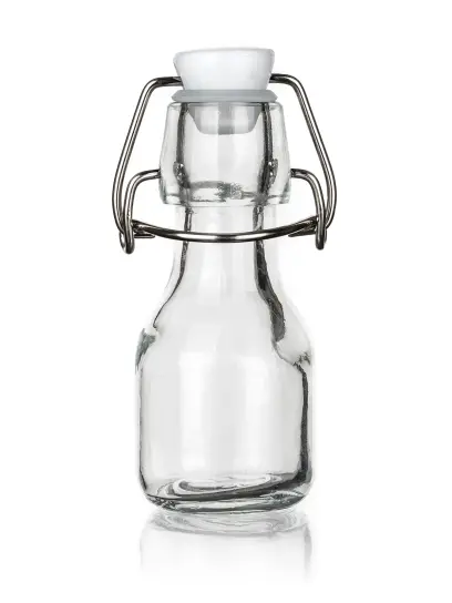 láhev s pákovým uzávěrem  70ml hranatá skleněná YARA