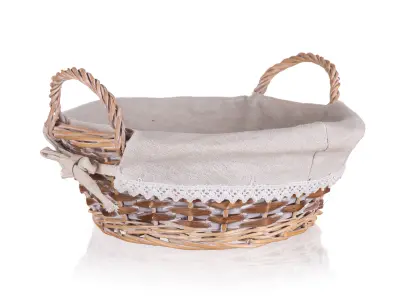 košík proutěný kulatý s uchy 30x11cm DUO