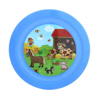 talíř mělký 21cm dětský II PH dekor FARMA mix