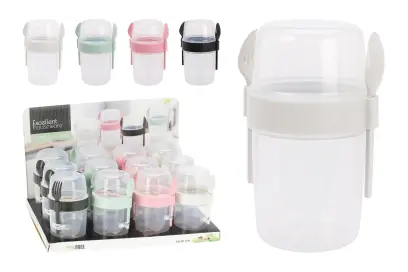dóza na svačinu + příbor 1100ml PH mix barev