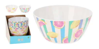 mísa 25cm, 4l melamin 2 ovocné motivy