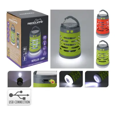lampa proti komárům 3 v 1, v.13cm/pr.7,5cm, IP 44, USB mix